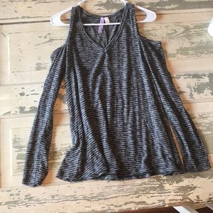 Cold shoulder long sleeve top